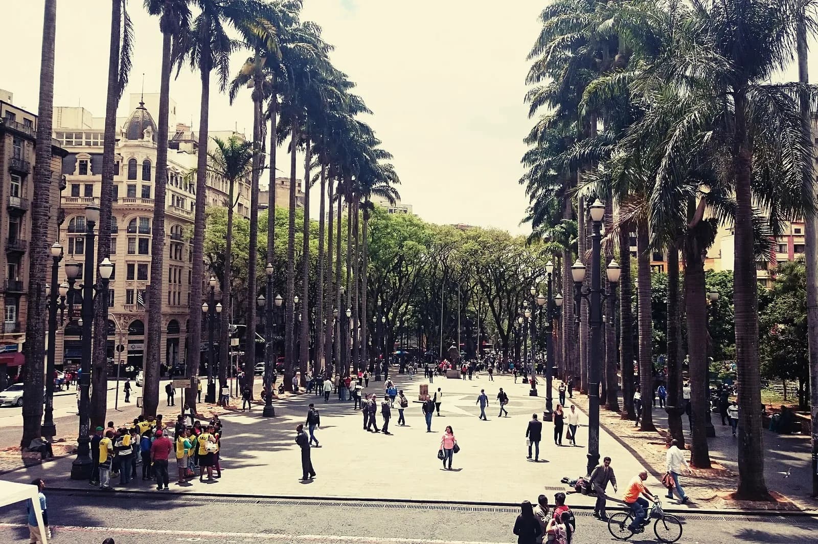 República Square in downtown São Paulo on a sunny day